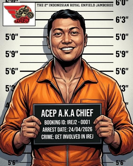 Registration mugshot photo gimmick